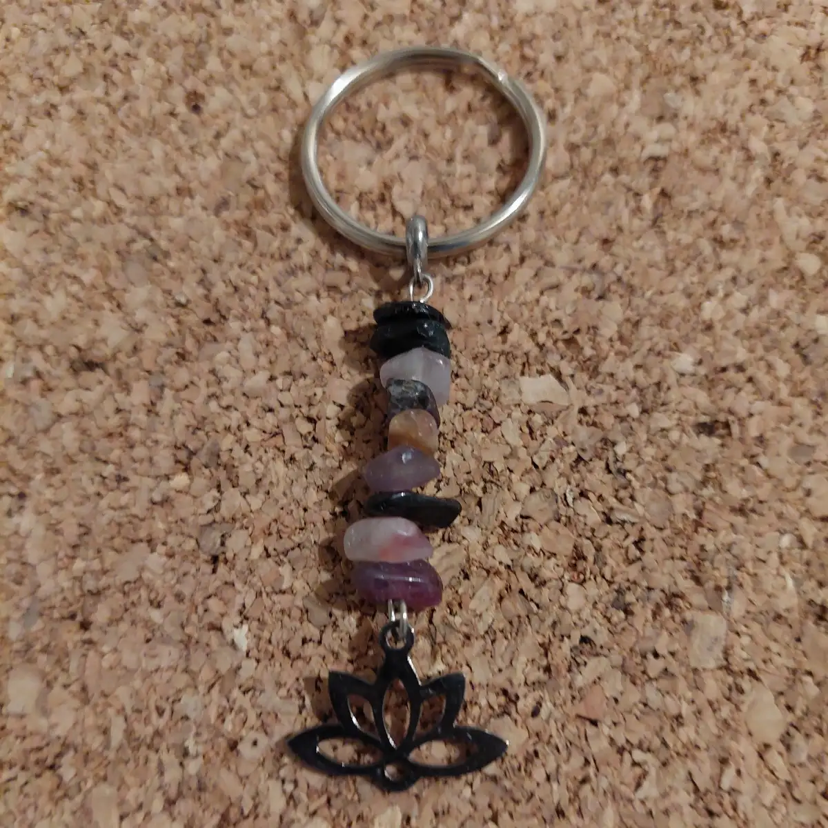 porte clé tourmaline multico
