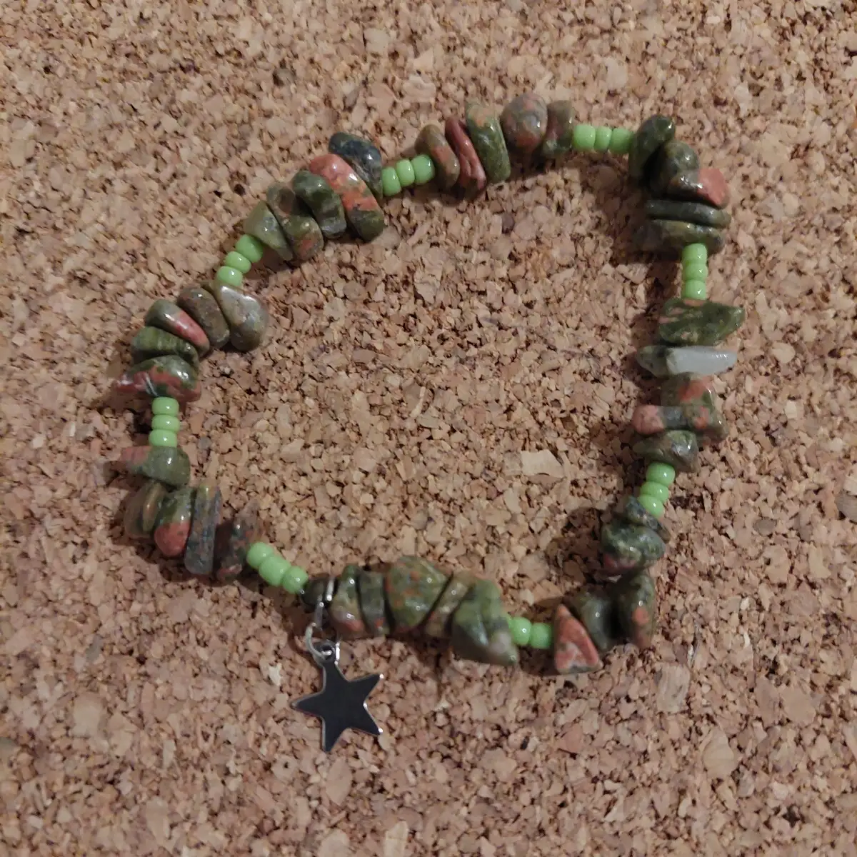 Bracelet pierre Unakite