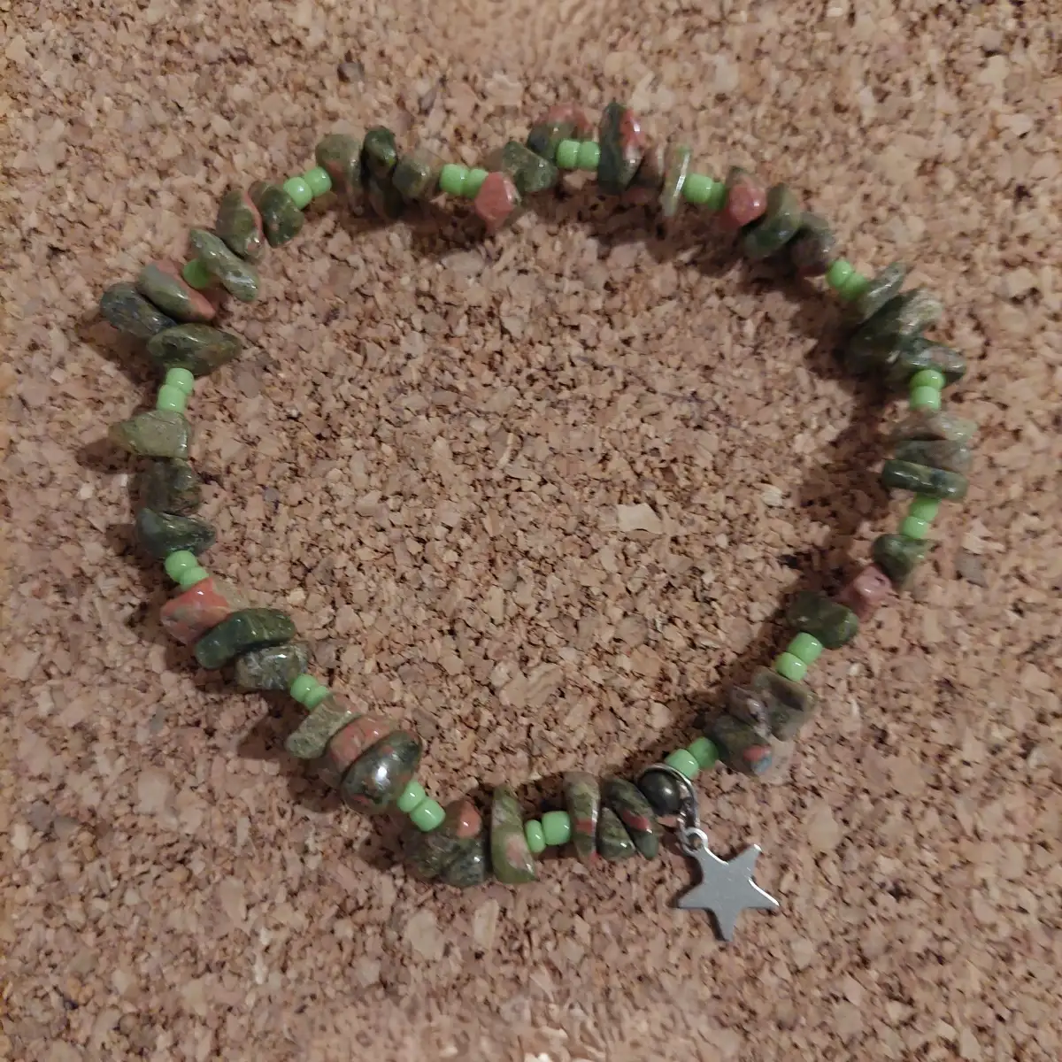 Cheville bracelet Unakite