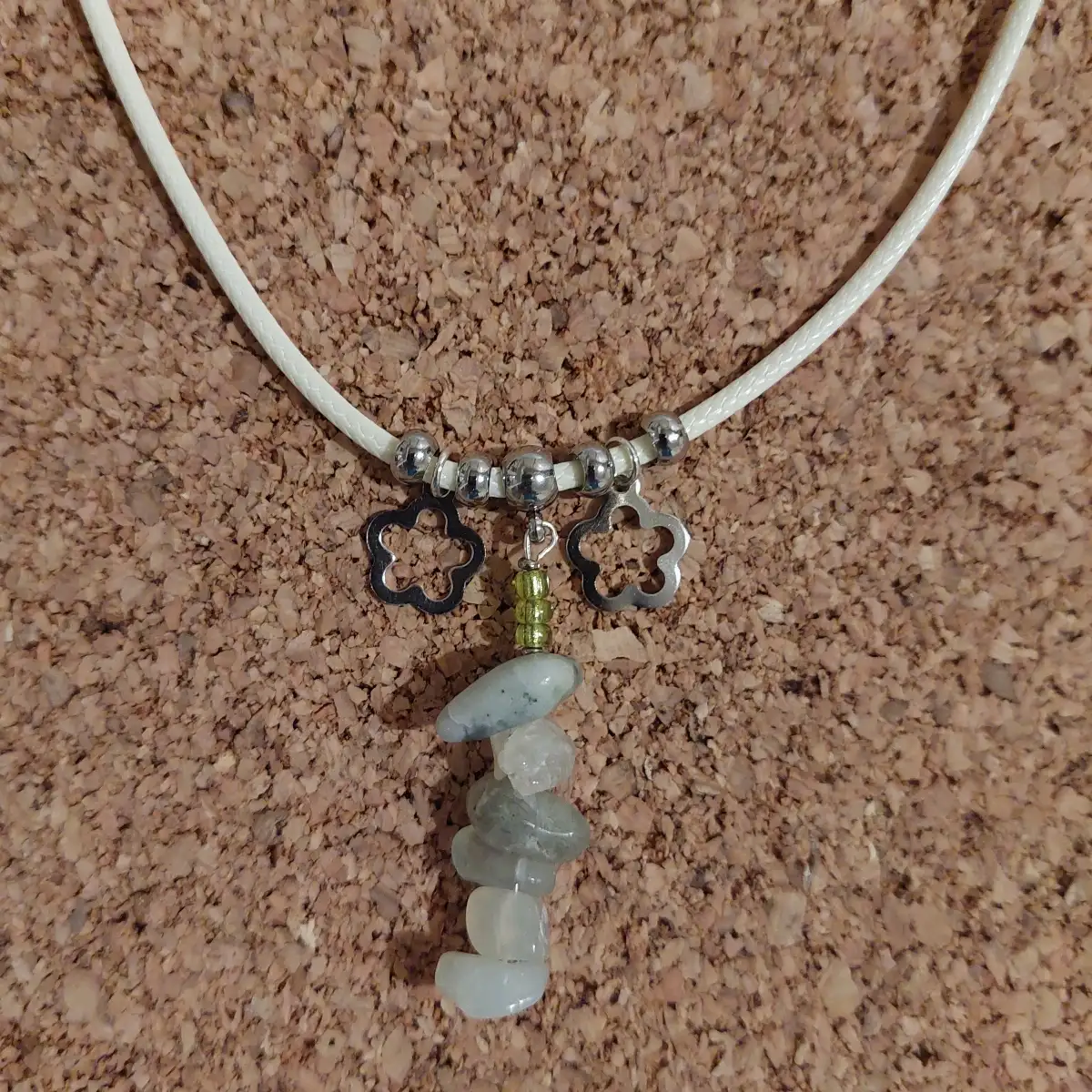 collier cordon Prehnite