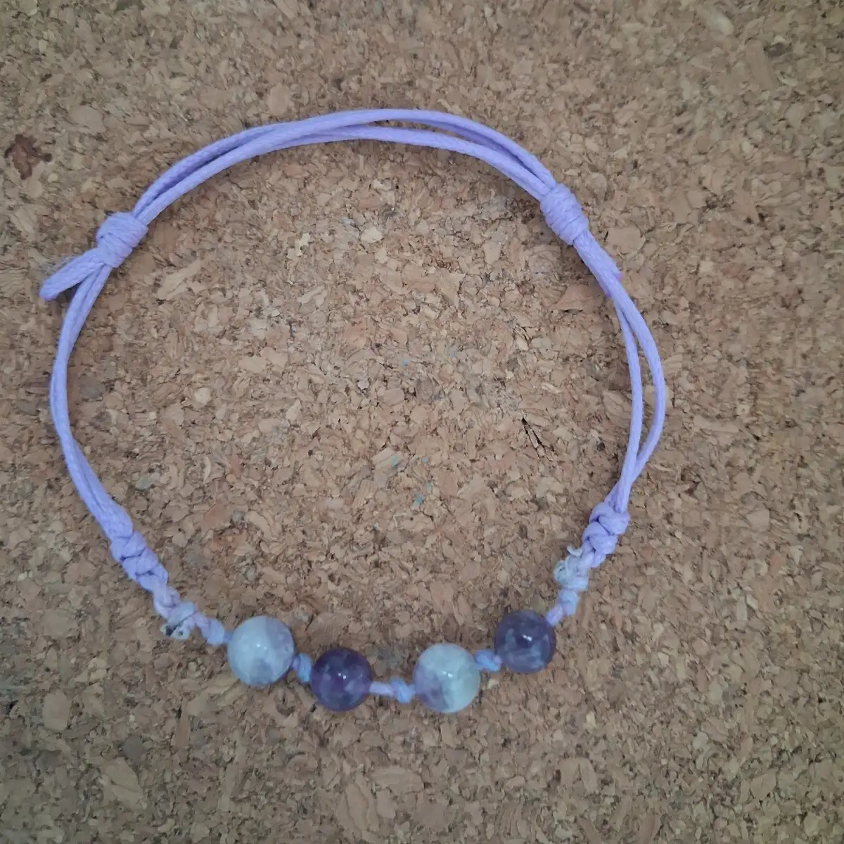 bracelet cordon améthyste