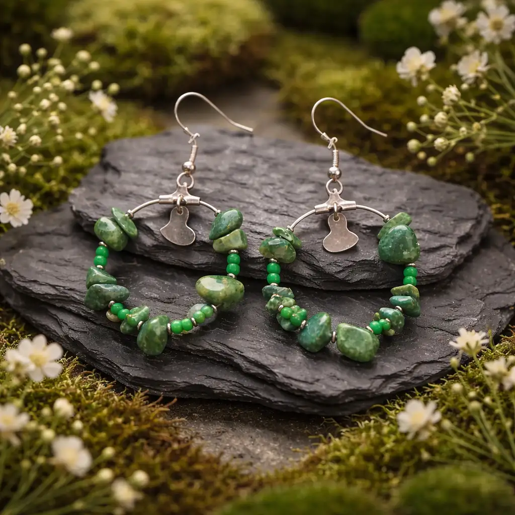 boucle d'oreille créole Agathe mousse