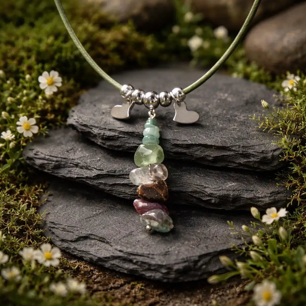 collier cordon Agathe mousse