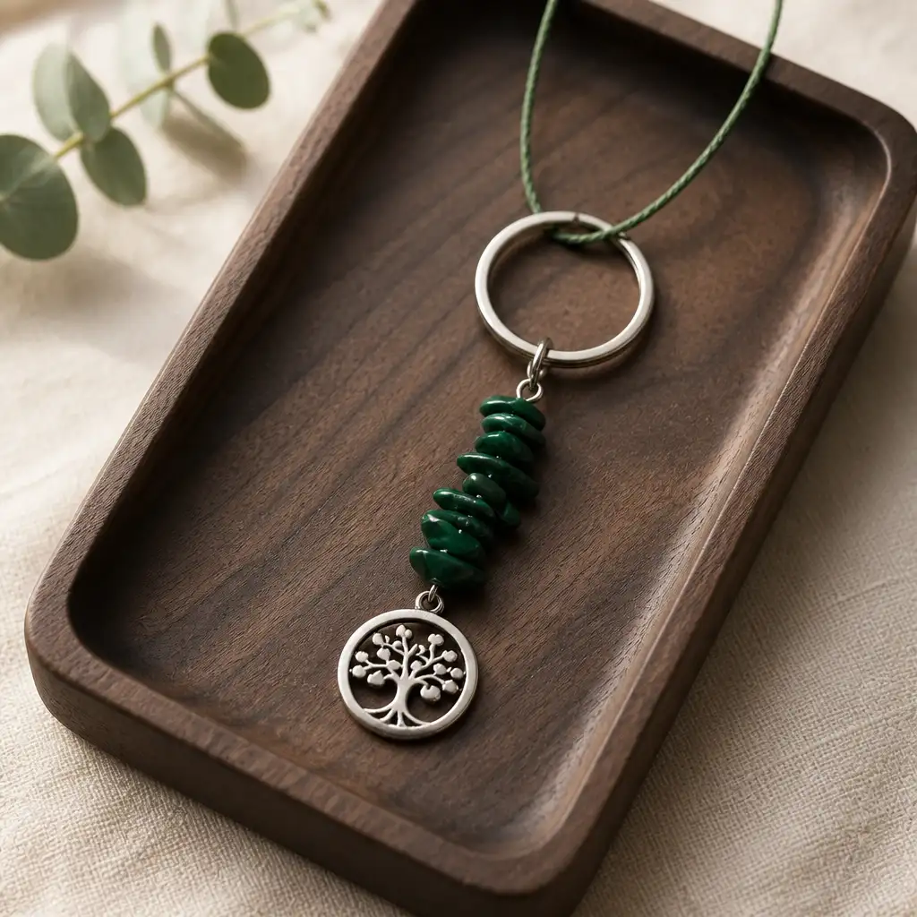 porte clé malachite