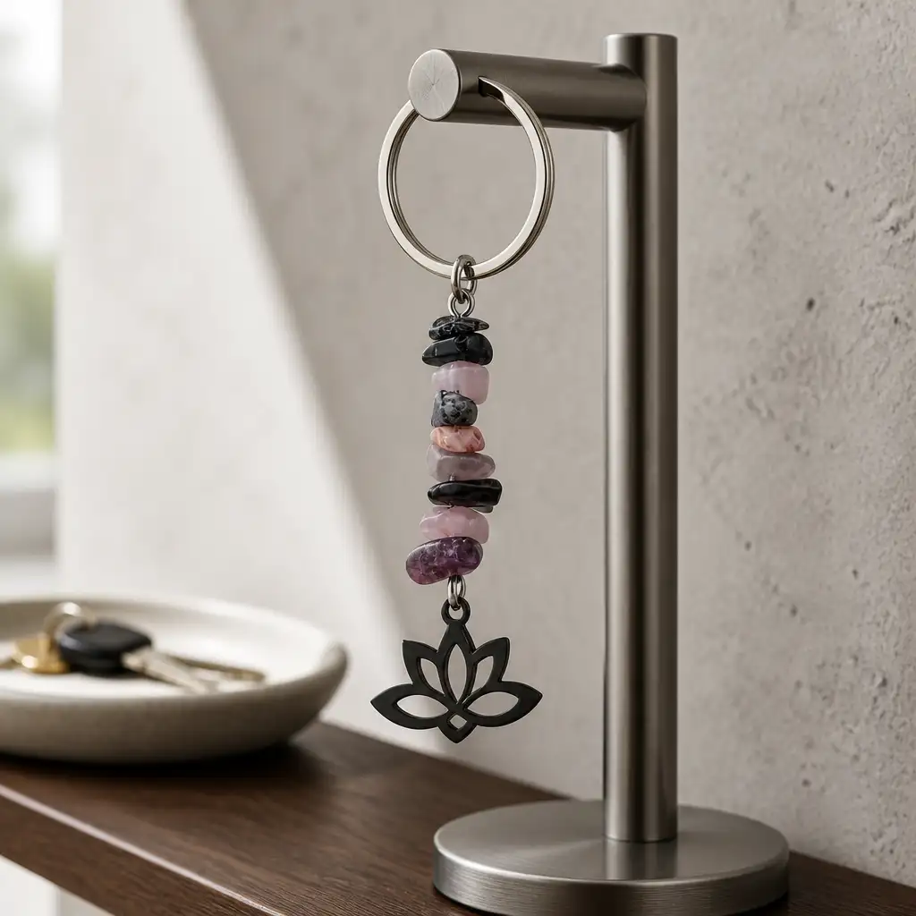 porte clé tourmaline multico