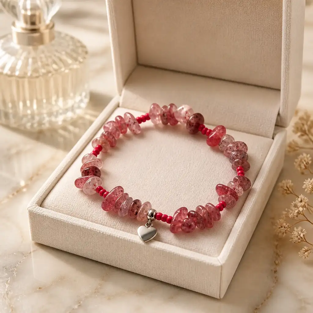 Bracelet quartz fraise