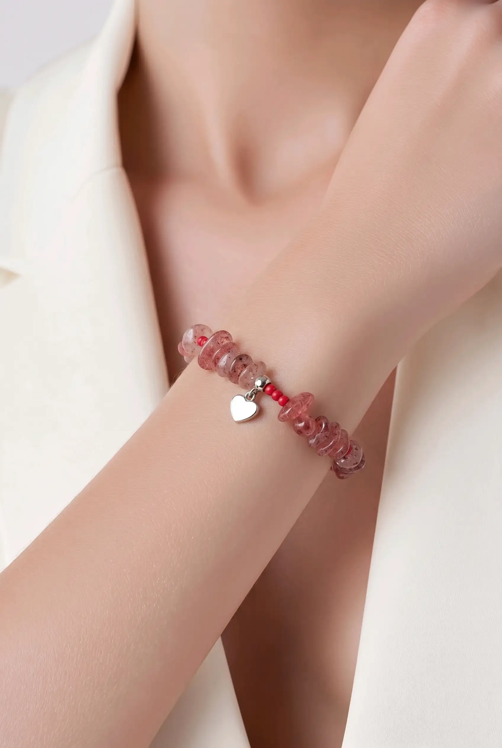 Bracelet quartz fraise