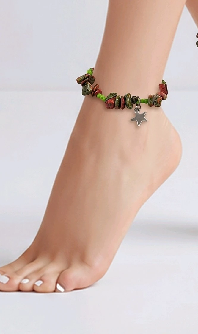 Cheville bracelet Unakite