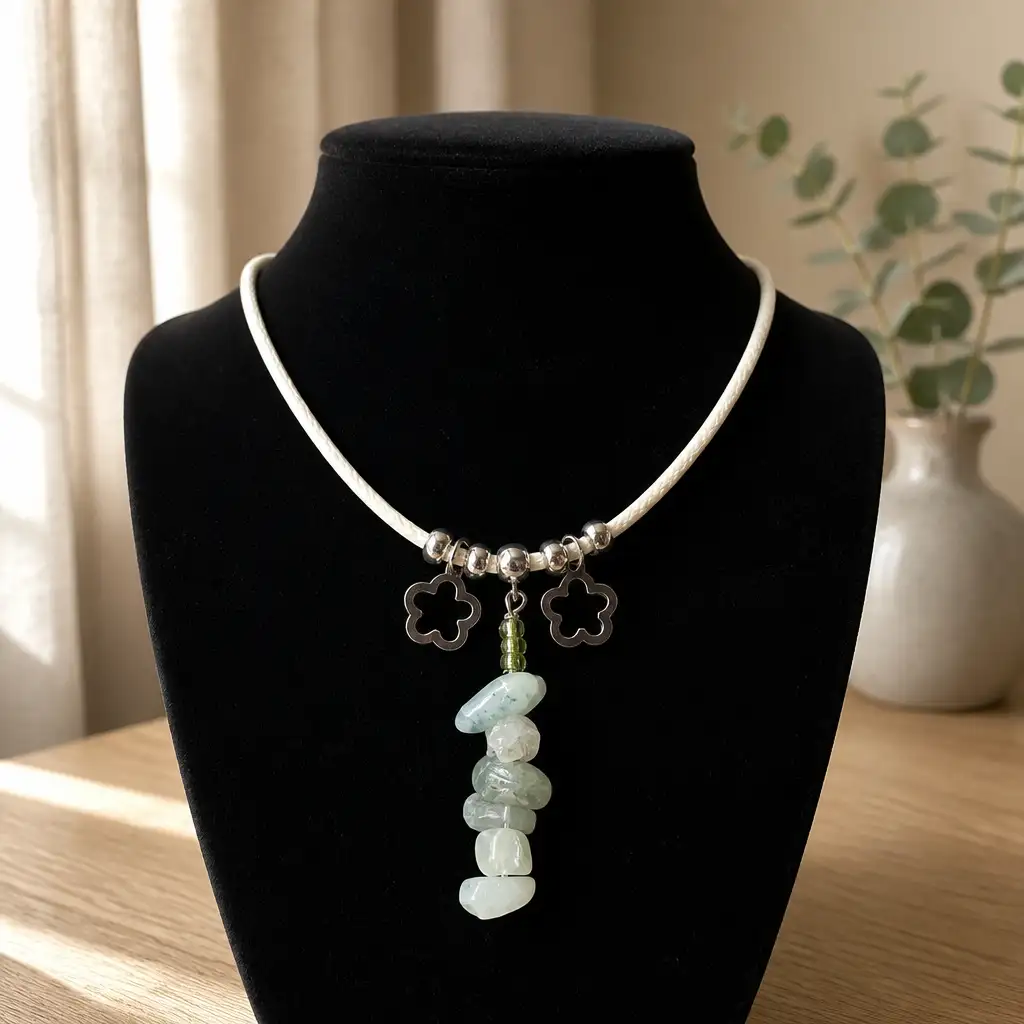 collier cordon Prehnite