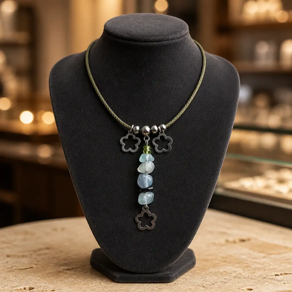 collier cordon fluorite