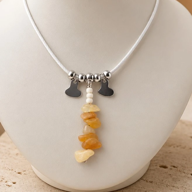 collier cordon topaze