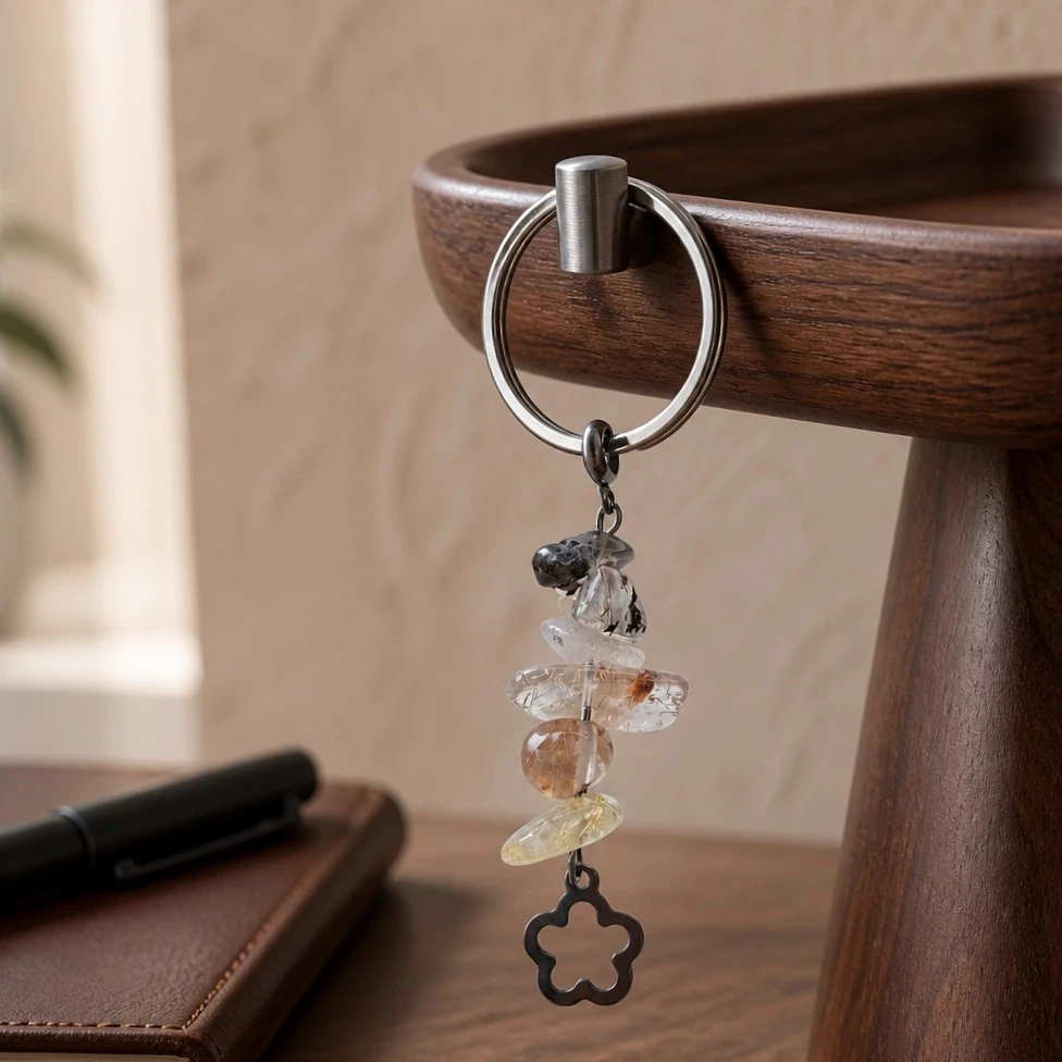 porte clé quartz rutile