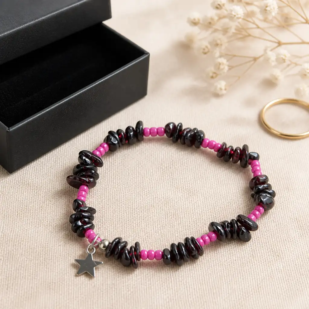 bracelet grenat