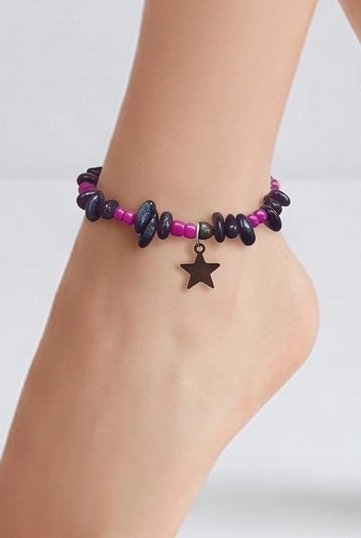 cheville bracelet grenat
