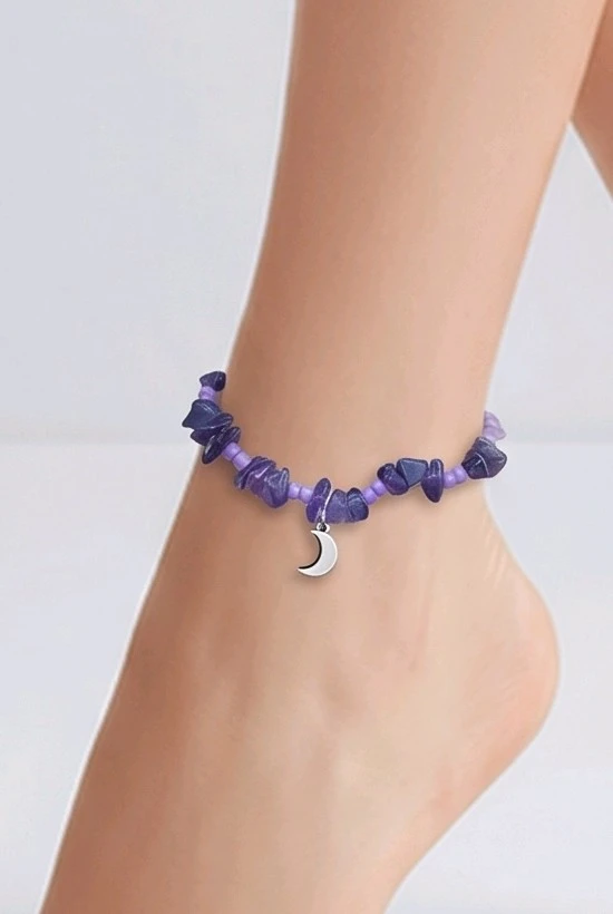 cheville bracelet améthyste