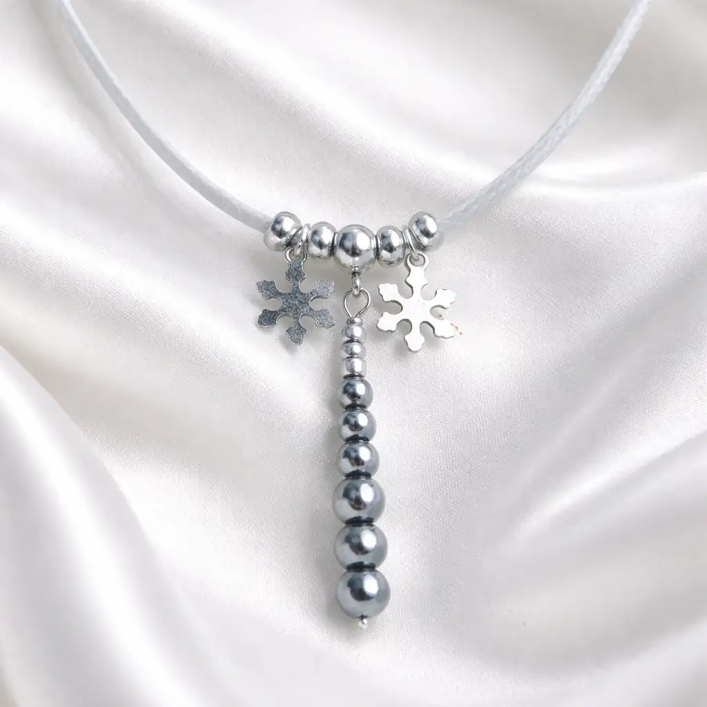 collier cordon hématite