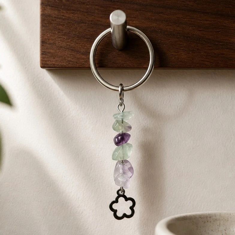 porte clé fluorite