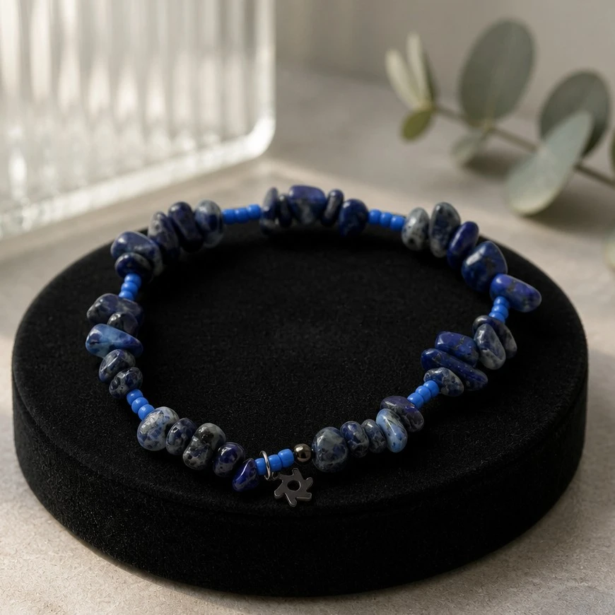 Bracelet étoile lapis-lazuli