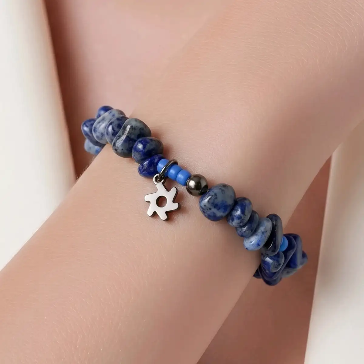 Bracelet étoile lapis-lazuli