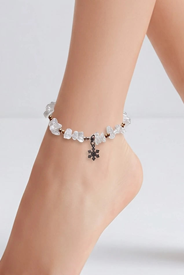 cheville bracelet cristal de roche