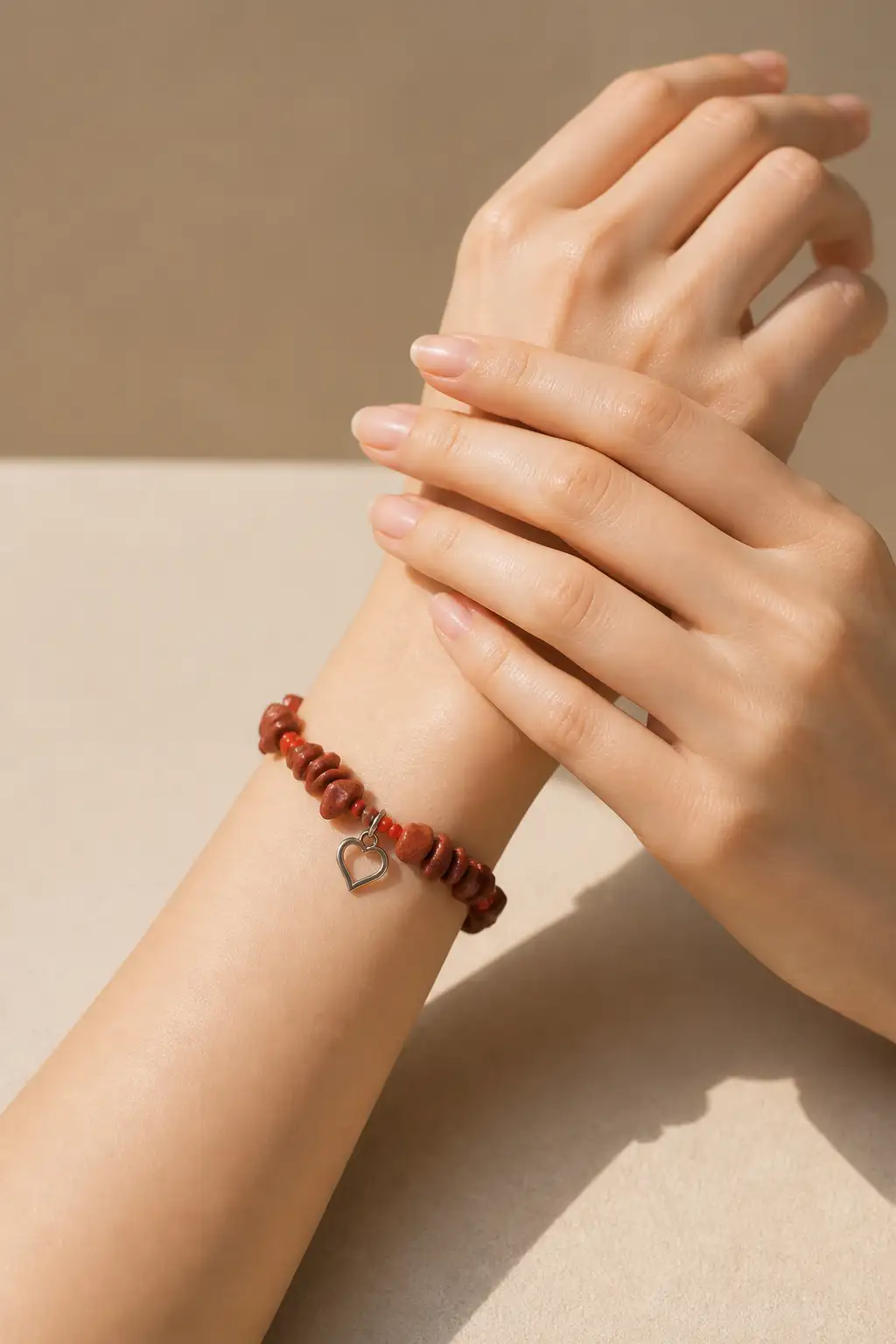 Bracelet jaspe rouge
