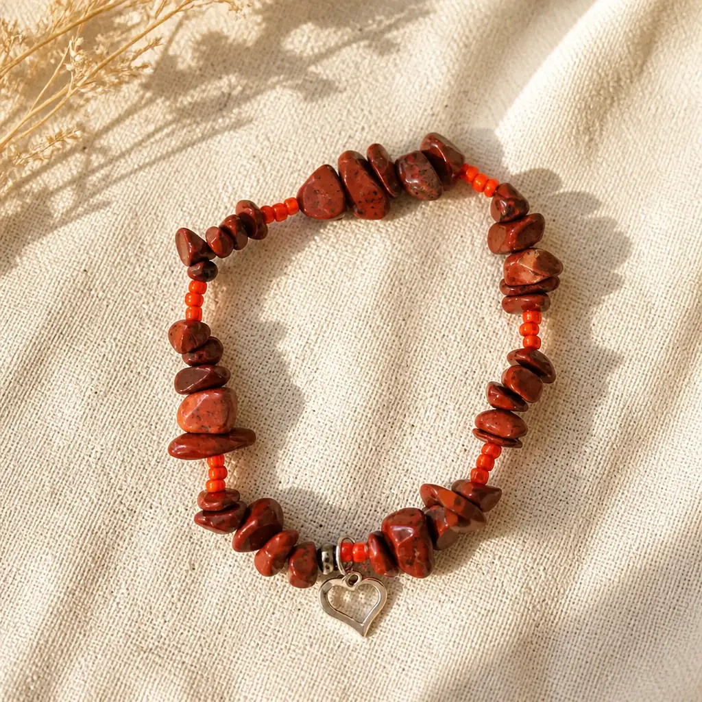 Bracelet jaspe rouge