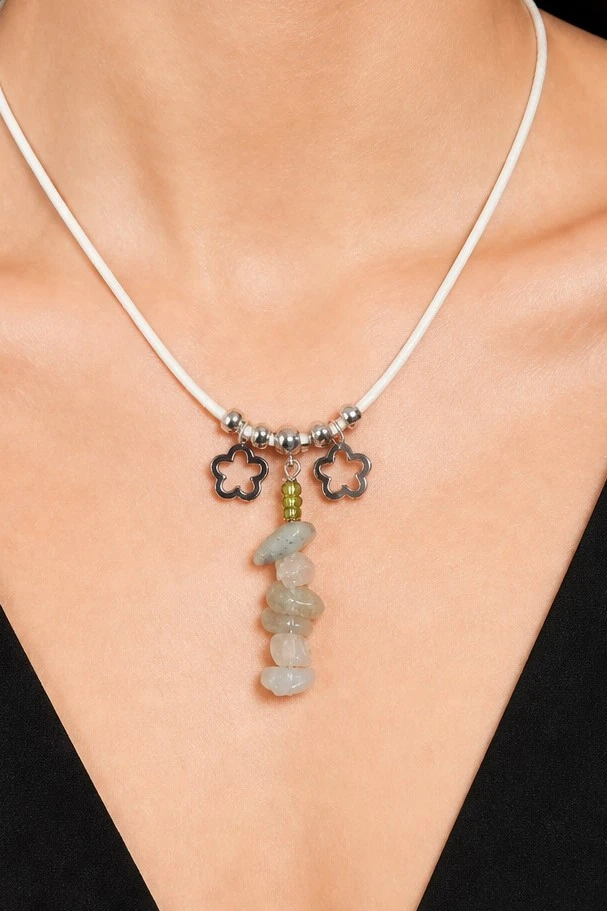 collier cordon Prehnite