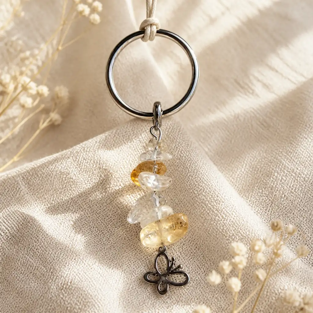 porte clé citrine