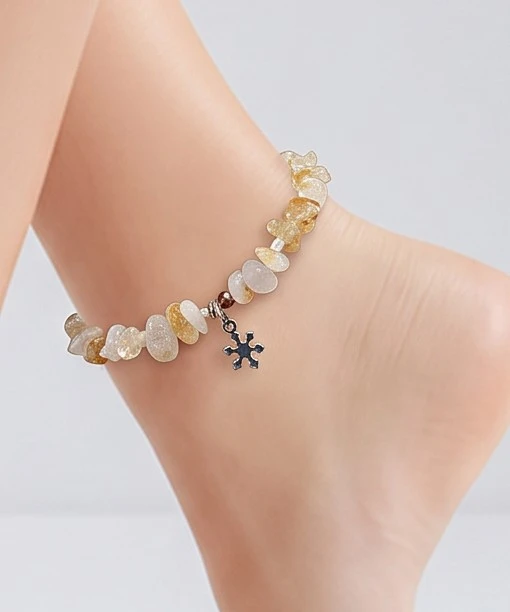 cheville bracelet citrine