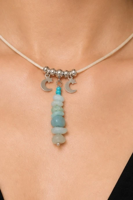 collier cordon amazonite